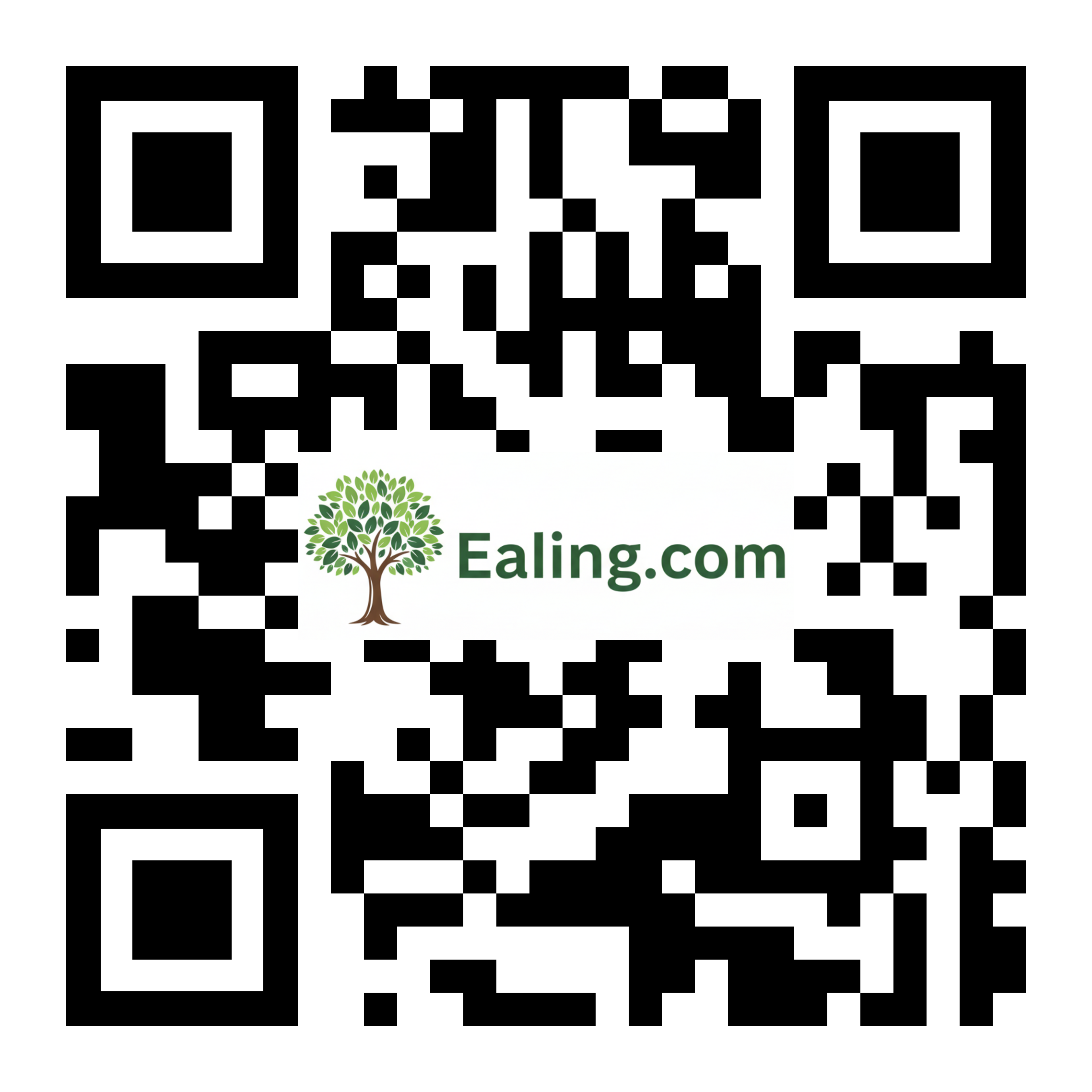 QR code linking to Ealing.com