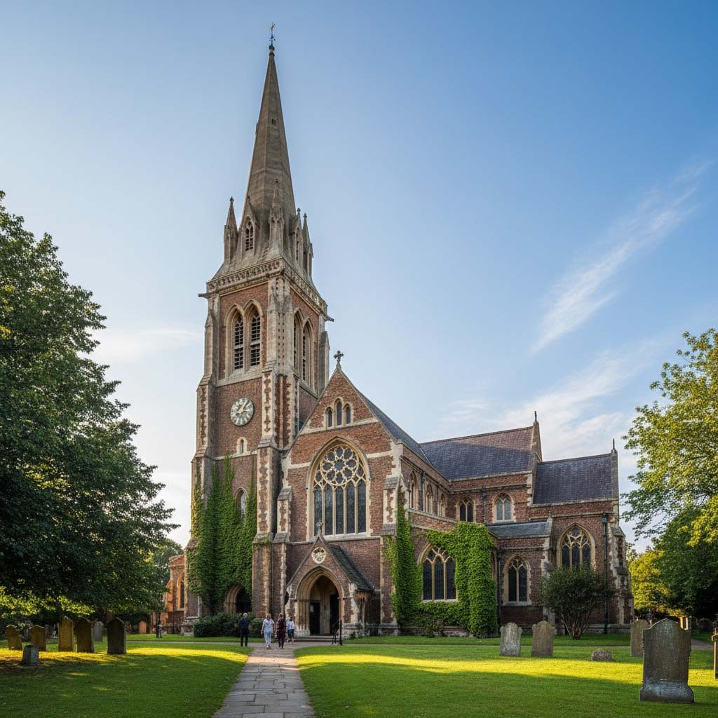 The entrance of St. Mary's Church, Ealing.